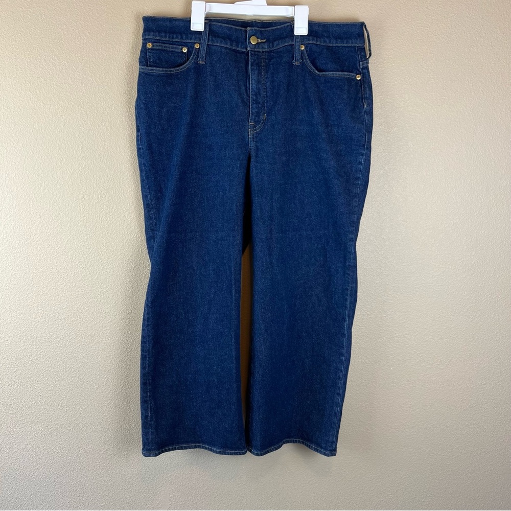 j.crew slim wide leg jeans dark wash - Picture 3 of 12